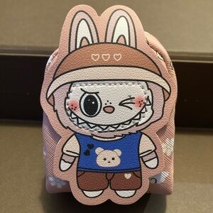 🎒 Pop Mart Labubu The Monsters Mini Faux Leather Backpack Miniature Bag Charm